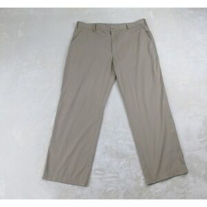 Nike Pants Mens 38 Brown Khaki Chino Lightweight Golf Golfer DriFit 38X30*